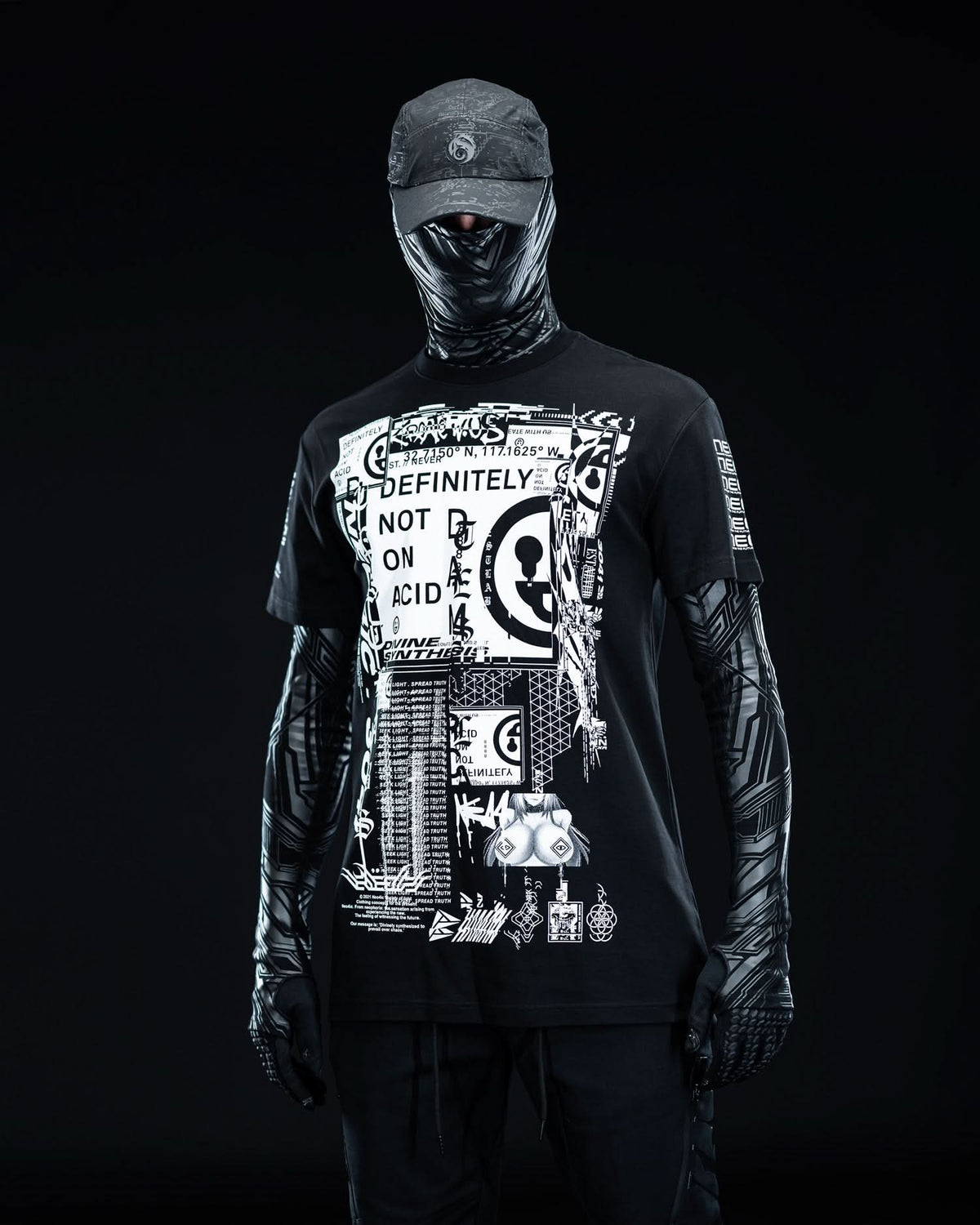 DEFINITELY NOT ON ACID NEO4IC CYBERPUNK SHIRT display picture 1