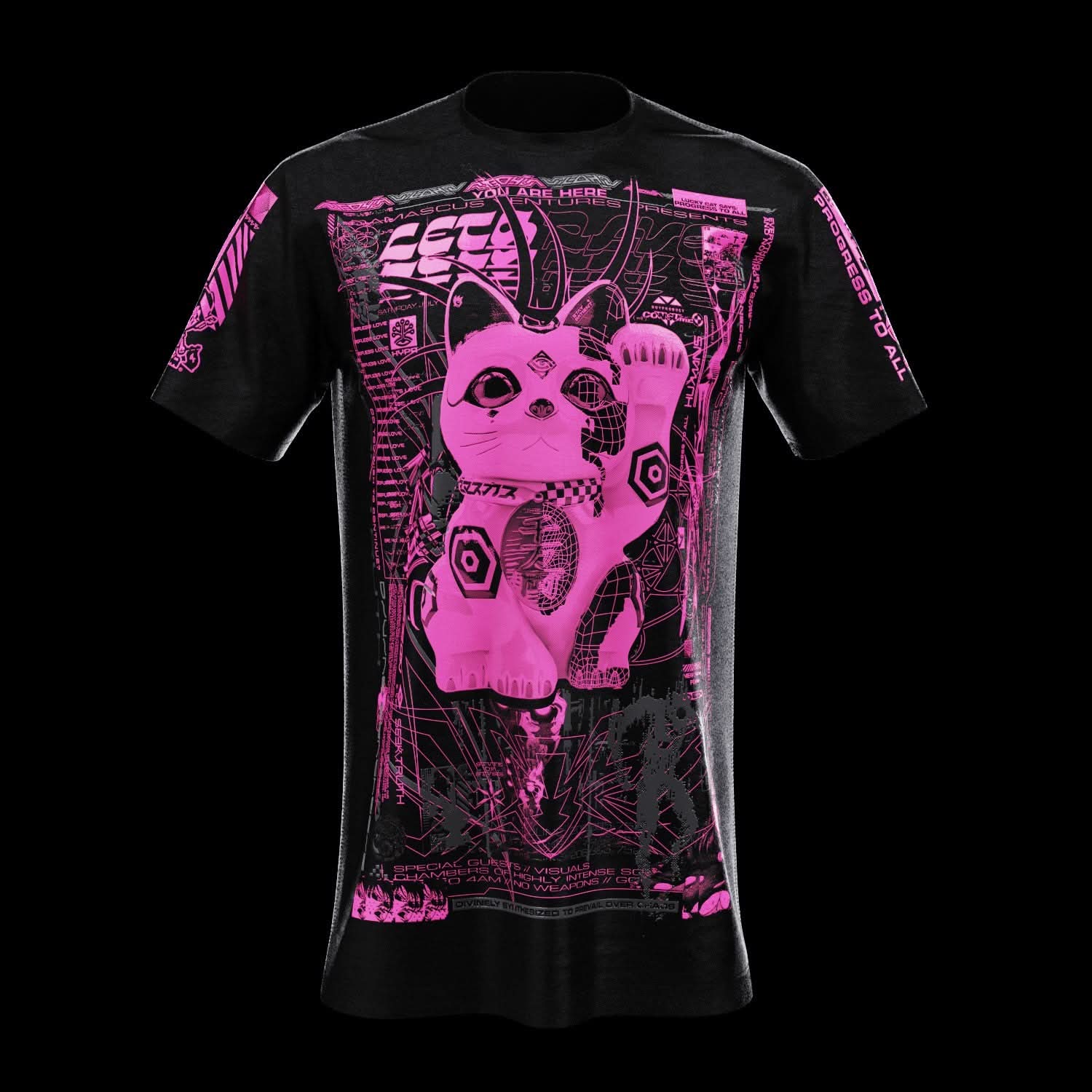 Lucky Cat ( UV Pink )