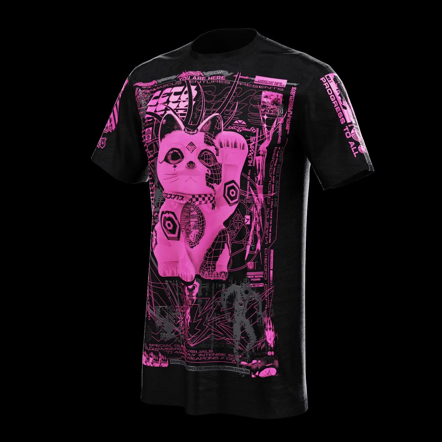 Lucky Cat ( UV Pink )
