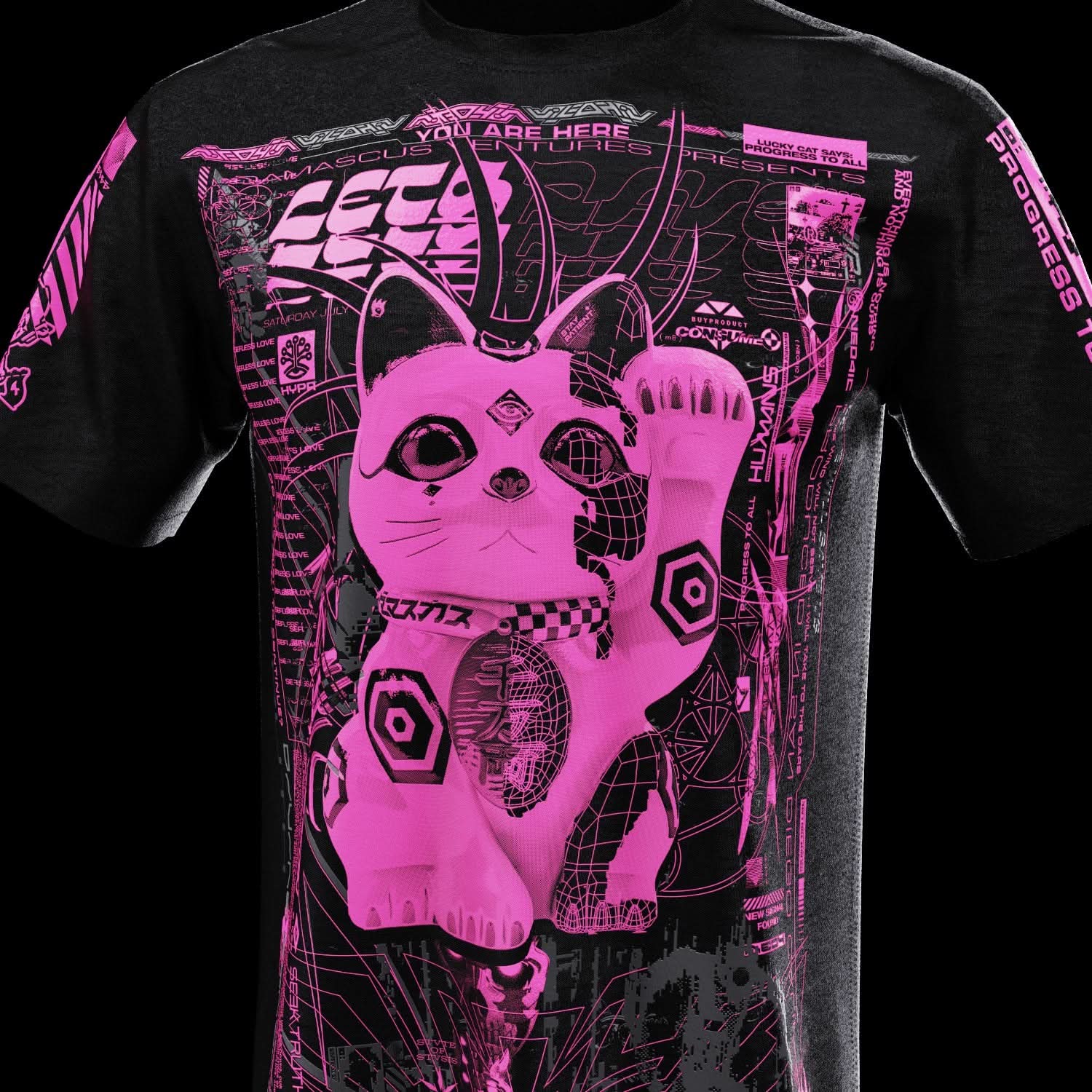 Lucky Cat ( UV Pink )