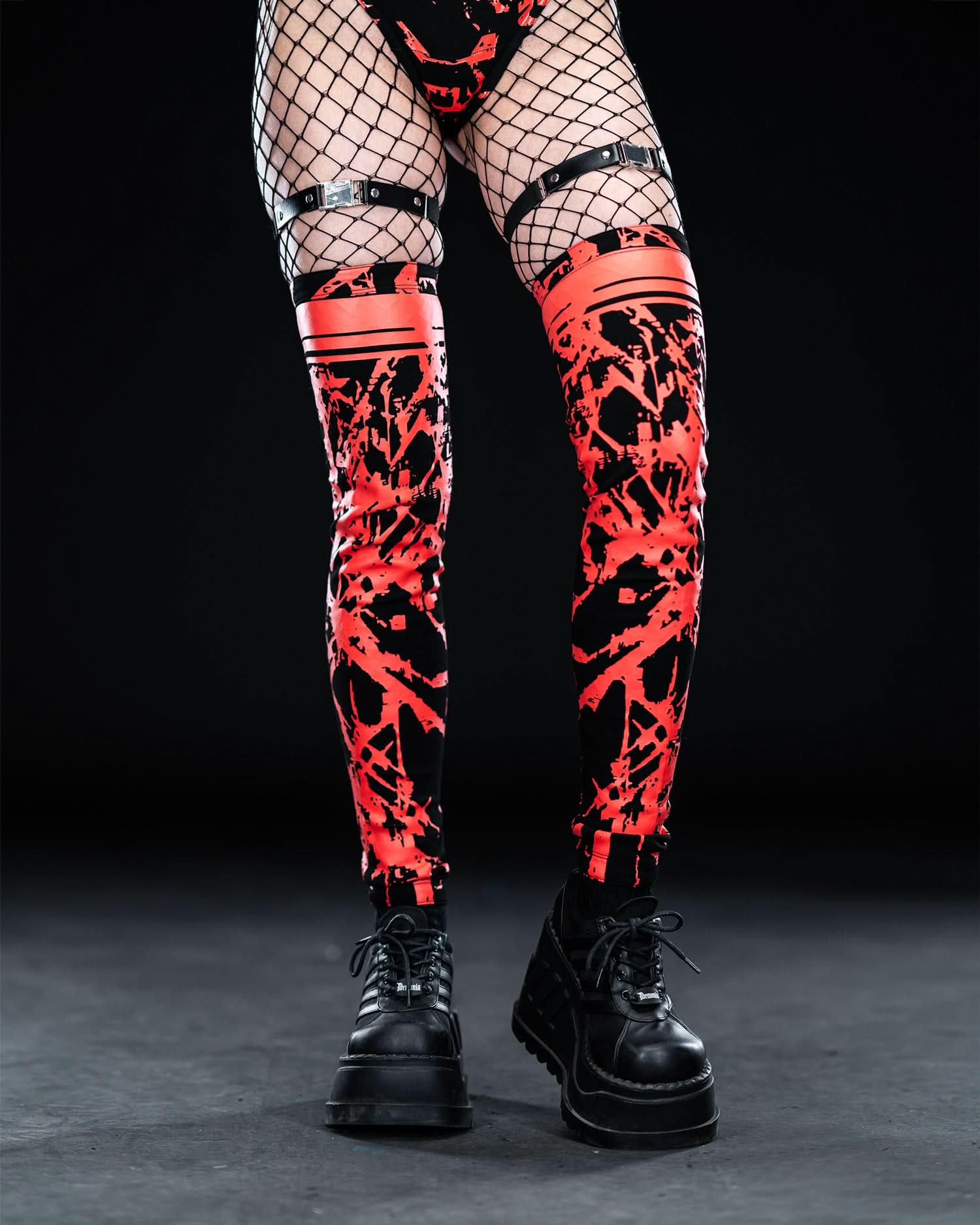 SPIKEZ THIGH-HIGHS ( Red )