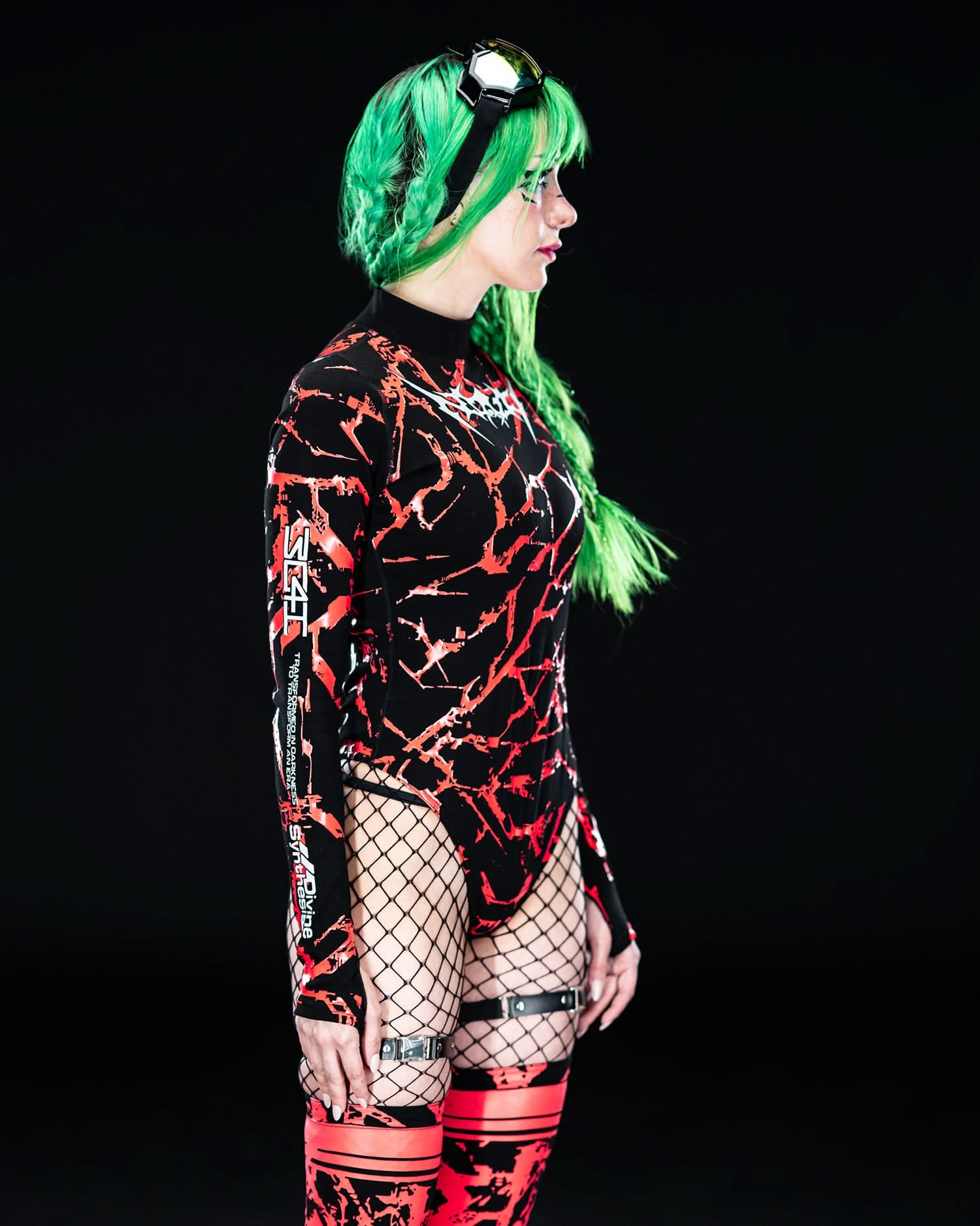 AP3X-7 SPIKEZ Bodysuit ( Red )