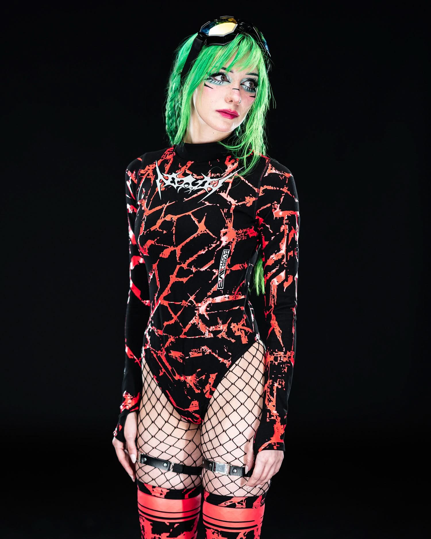 AP3X-7 SPIKEZ Bodysuit ( Red )
