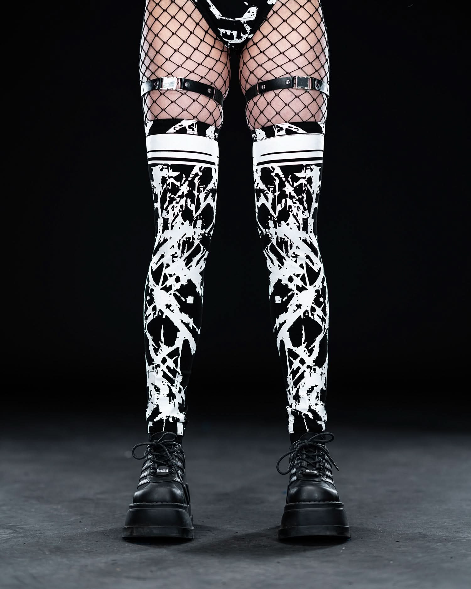 SPIKEZ THIGH-HIGHS ( White )