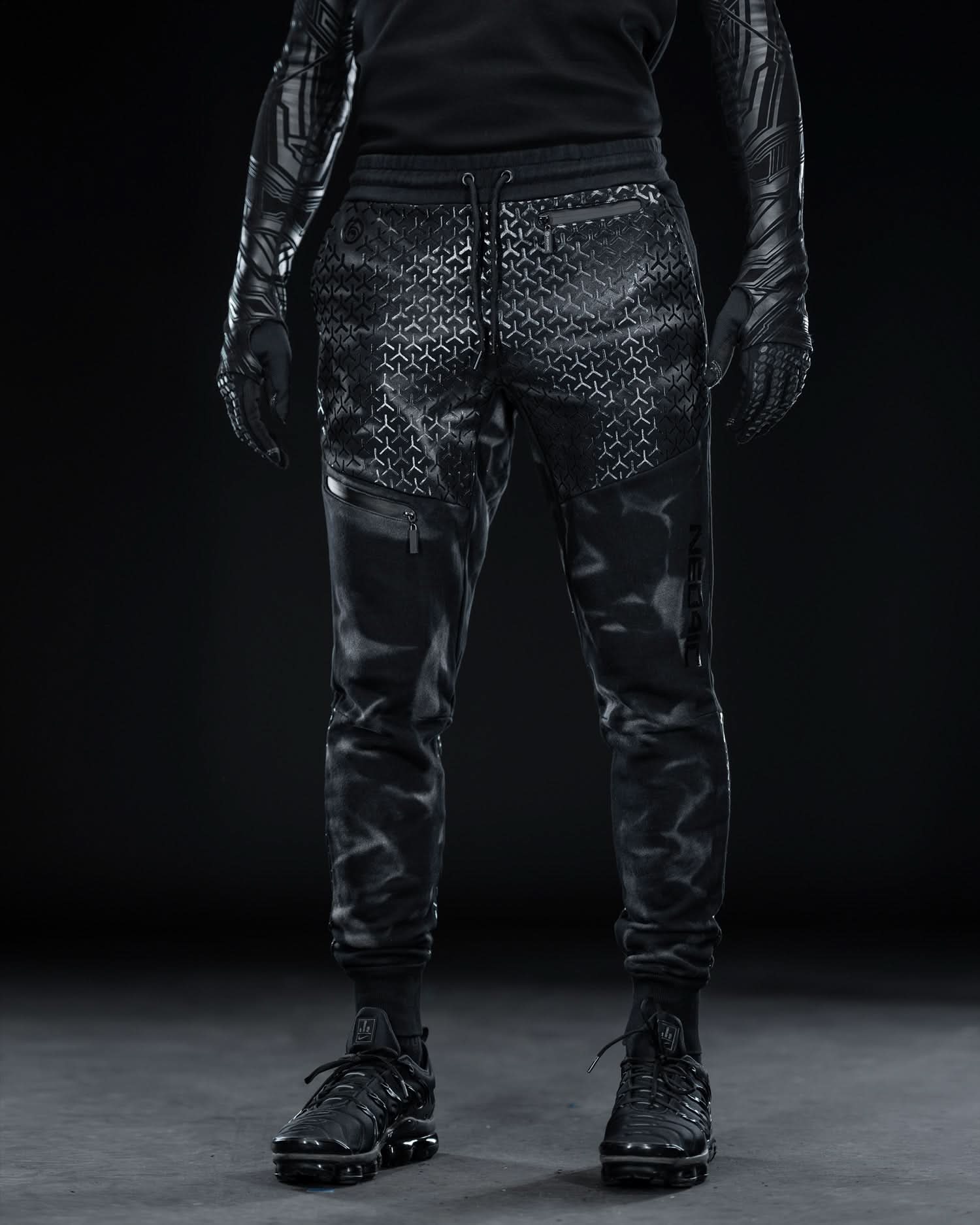 NEOV4 - VAPOR DYED JOGGERS ( BLACK EDITION )