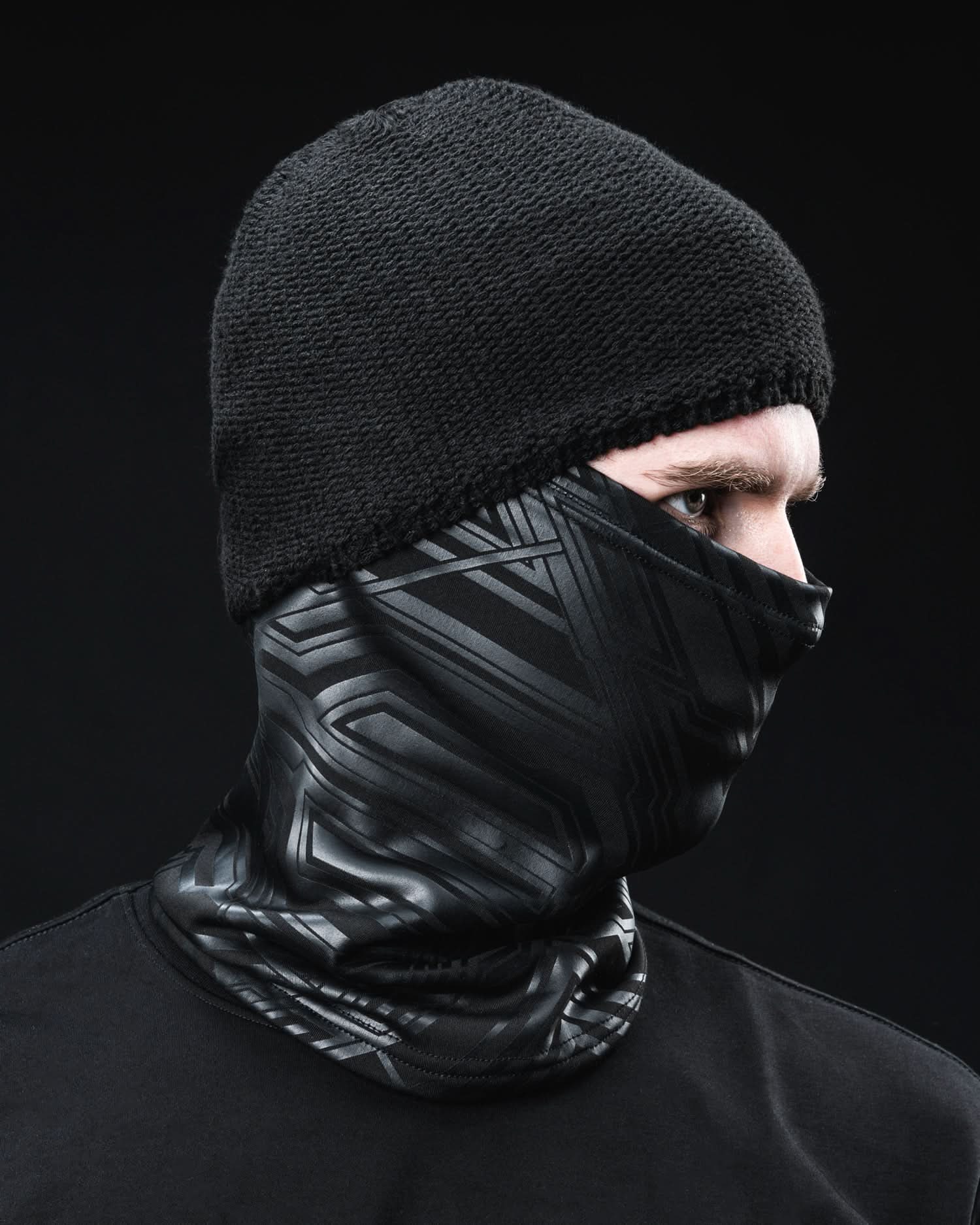 WHITE QUANTUM CYBERPUNK FACEMASK