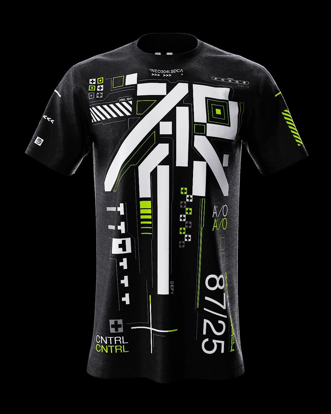 MRATHN | UV-Reactive Long-Sleeve Graphic Shirt | Neo4ic