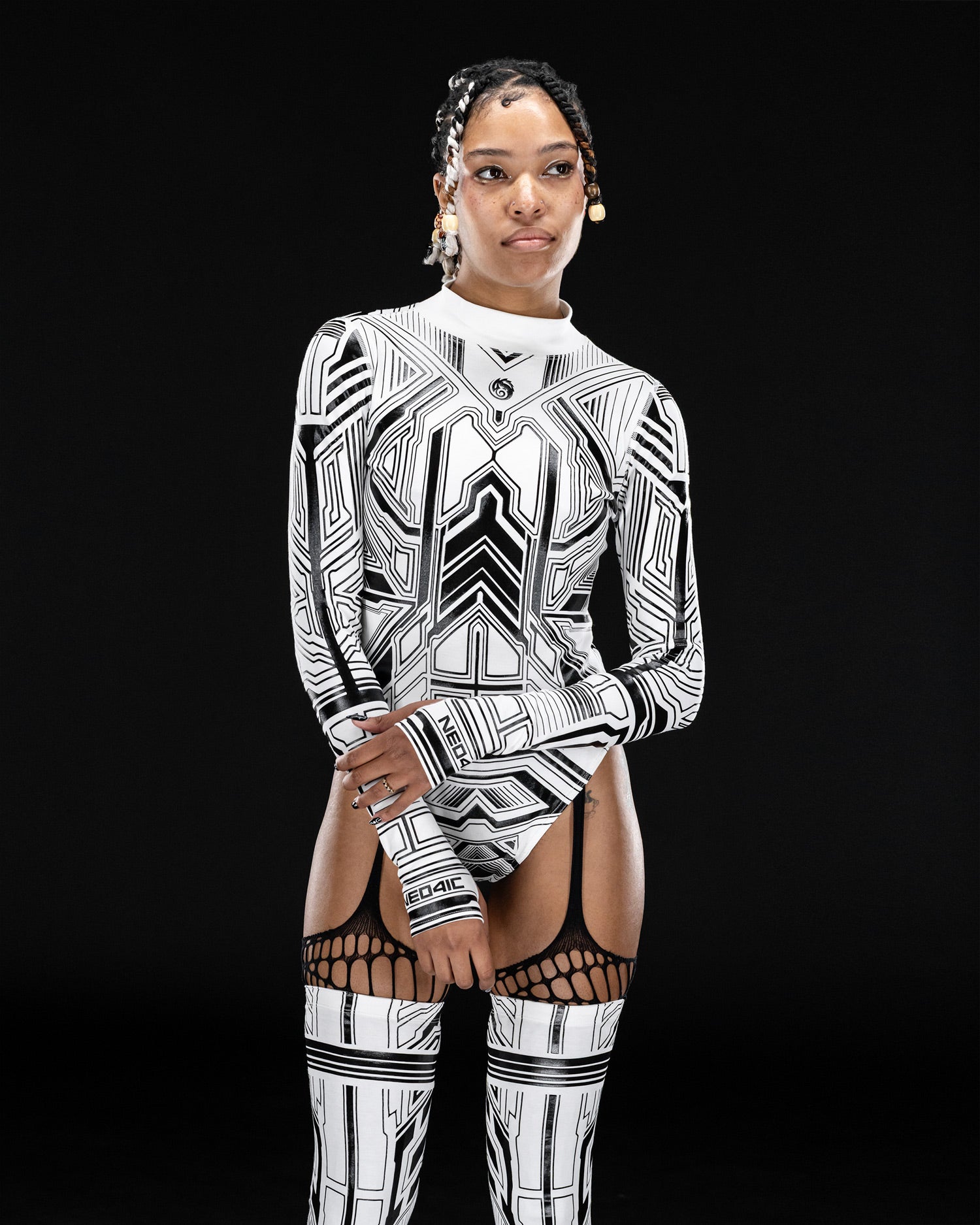 WHITE ZYPHR Bodysuit