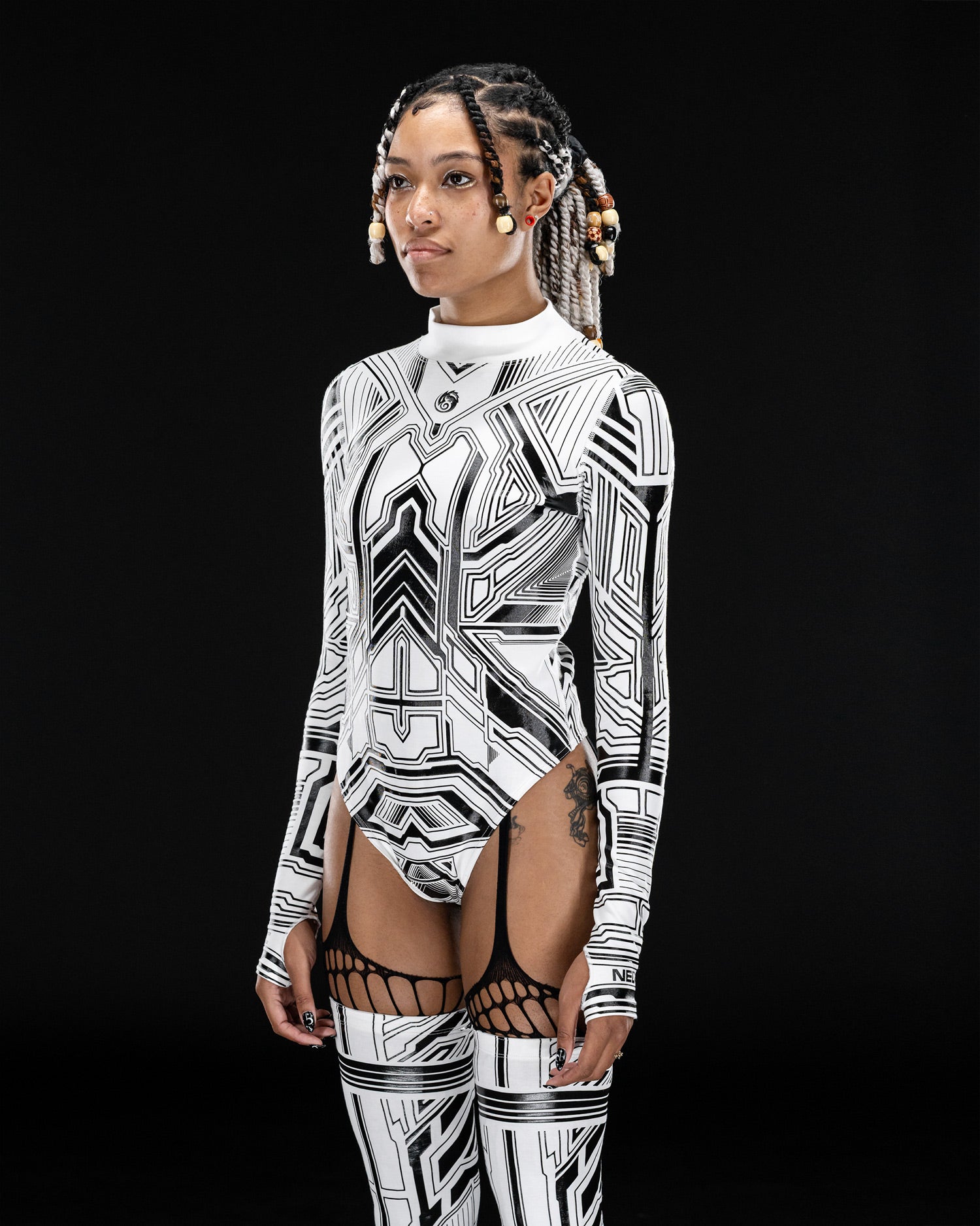 WHITE ZYPHR Bodysuit